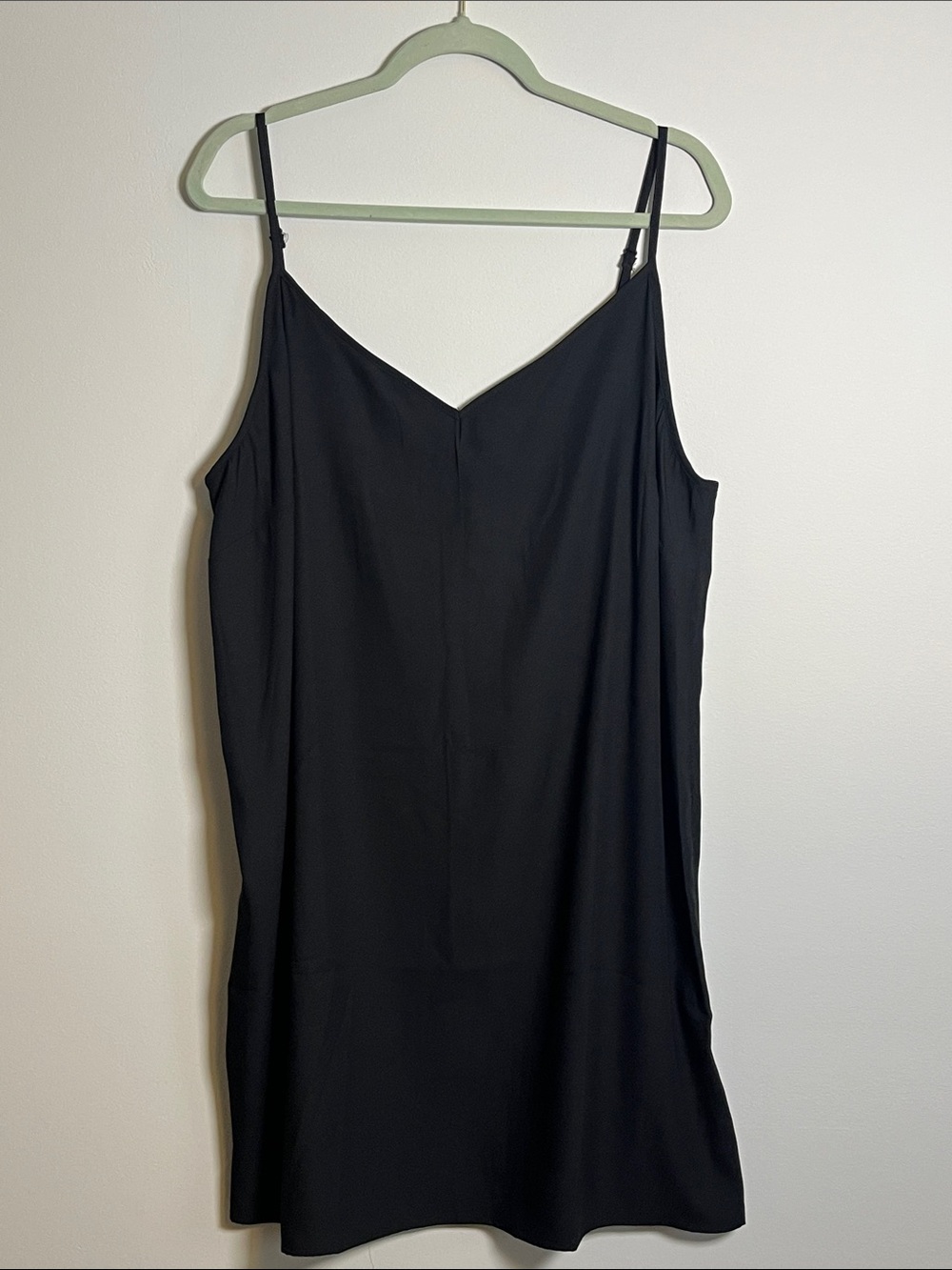 NWT ASOS SZ 14 Black Slip Dress with Adjustable Straps